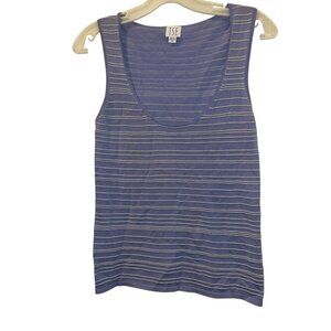 Tse periwinkle ribbed knit sleeveless sweater top S